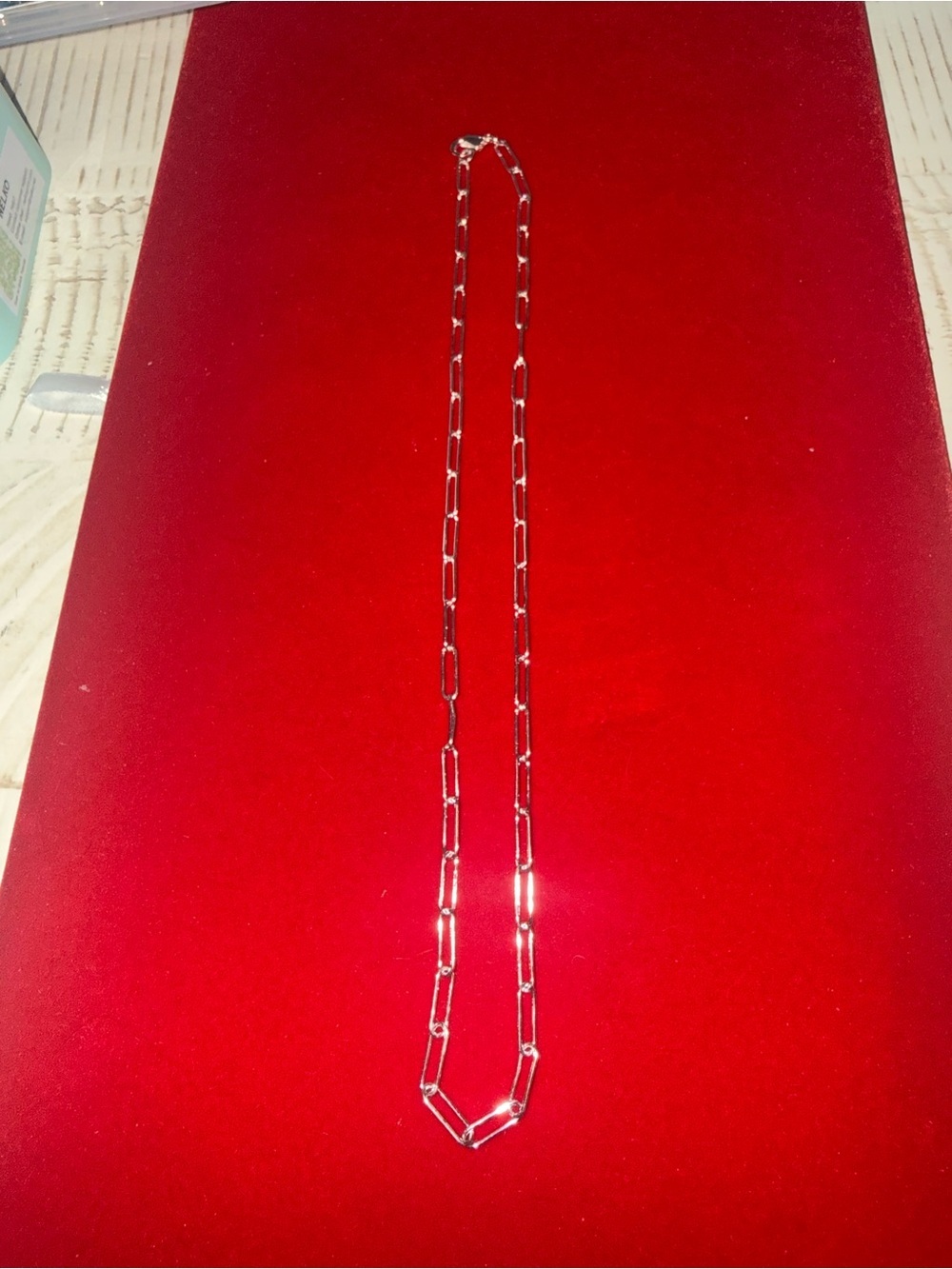18 Inch Paper Clip Link Necklace, 3.7mm thick 18k dipped